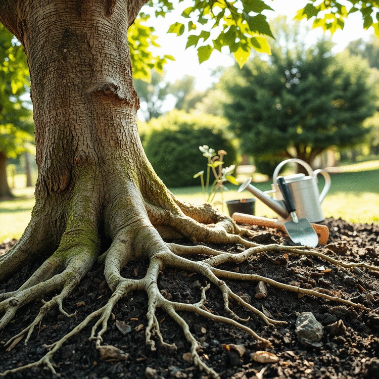 how to encourage fibrous root growth in trees
