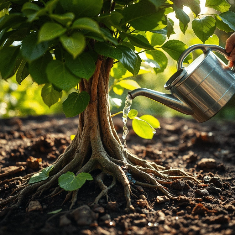 importance of watering techniques for tree roots