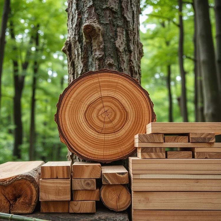 most common tree species used in lumber production
